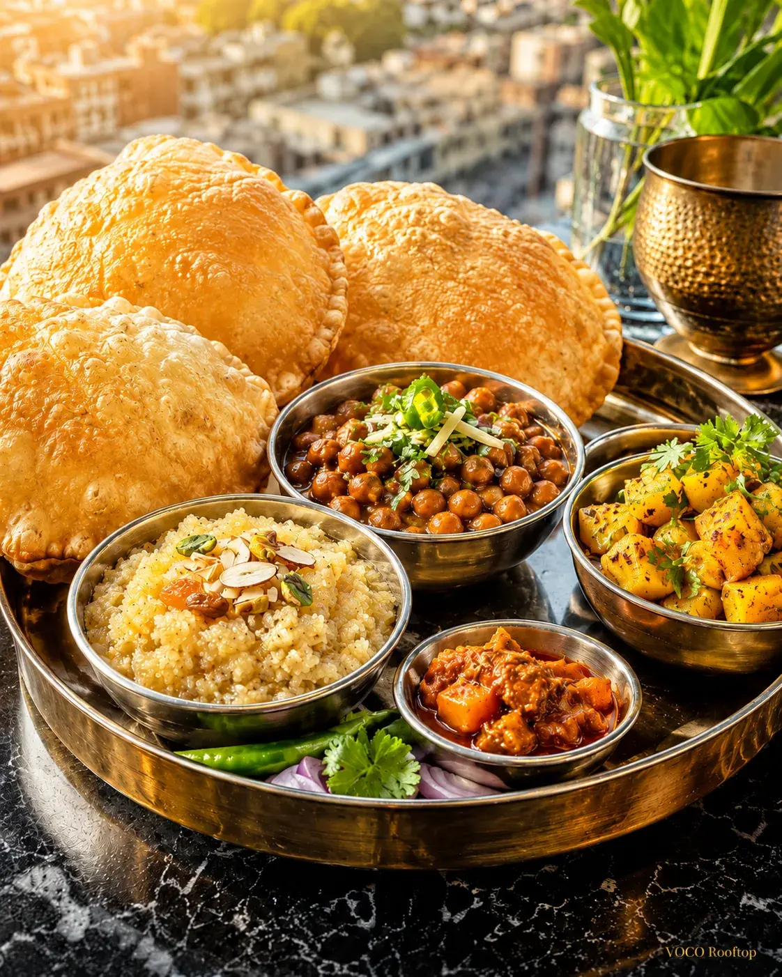 Lahori Halwa Puri at VOCO Rooftop Lahore