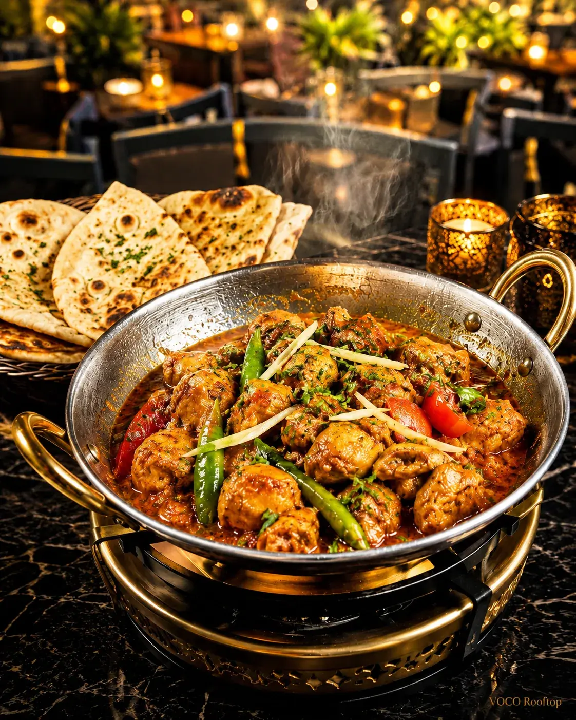 Shinwari Karahi Chicken at VOCO Rooftop Lahore