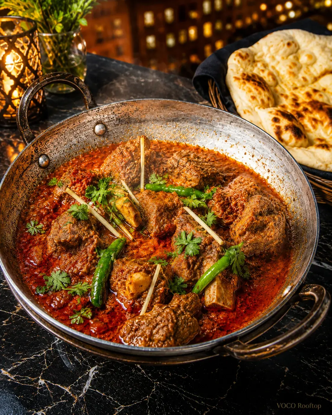 Shinwari Karahi Mutton at VOCO Rooftop Lahore