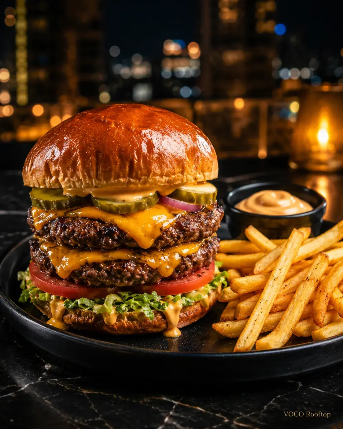 VOCO Special Burger at VOCO Rooftop Lahore