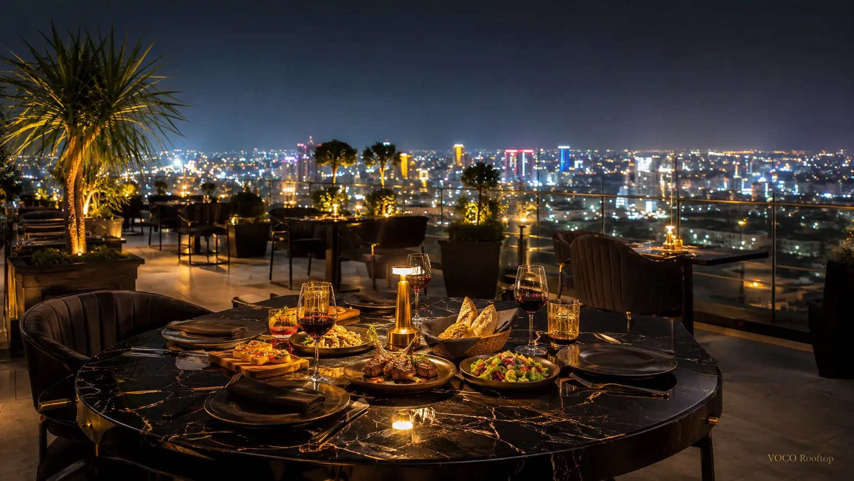 Rooftop Table at VOCO Rooftop Lahore